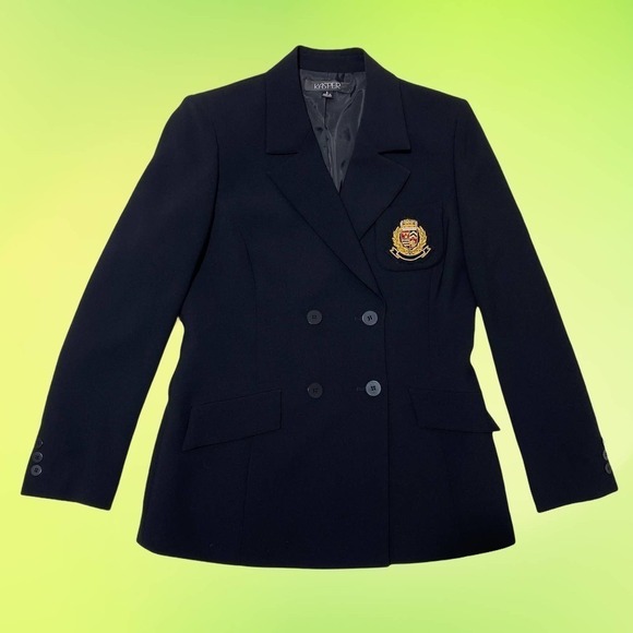 KASPER Double Busted Blazer Jacket Size 8 - Picture 1 of 16